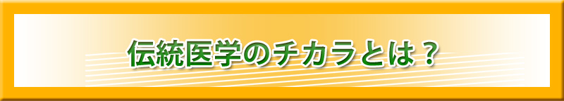 伝統医学のチカラとは?